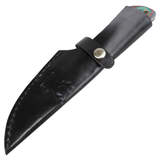 TheBoneEdge 7.5" Hunting Knife Damascus Steel Wood Handle Handmade