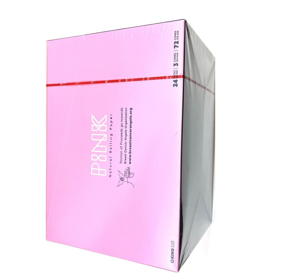 PINK CONE 100% NATURAL PAPER KING & 1 1/4 SIZES