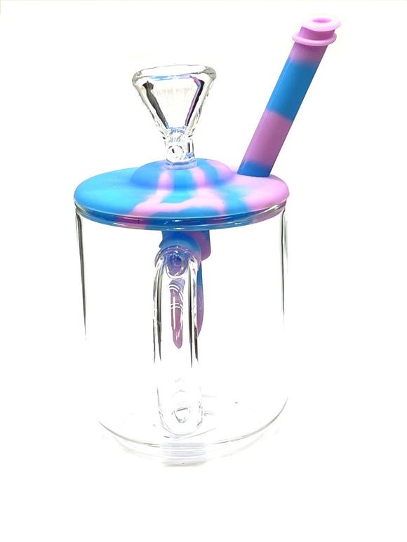 SILICONE  LASS CUP WATER PIPE