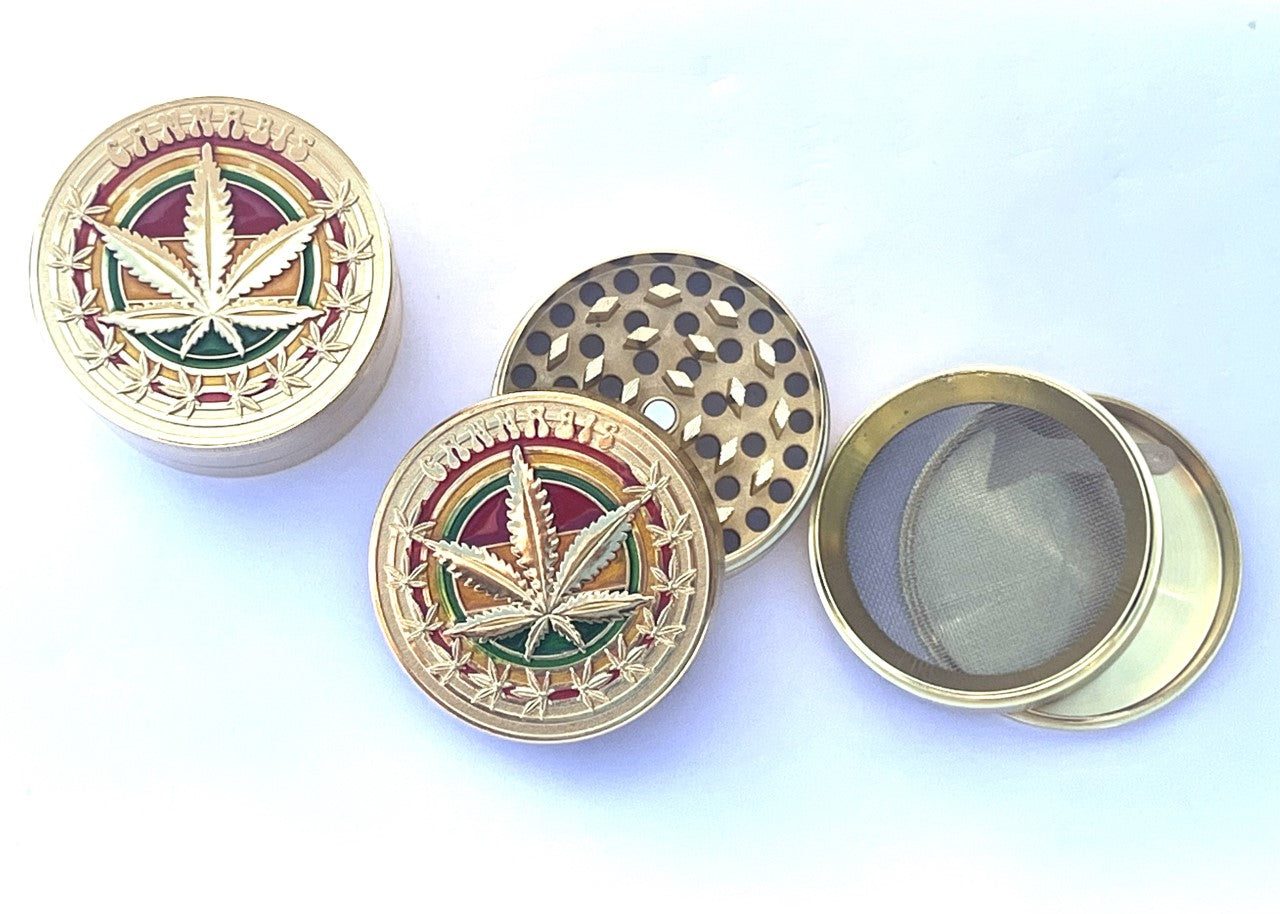 55MM METAL GOLD LEAF GRINDER BOX OF 12CT