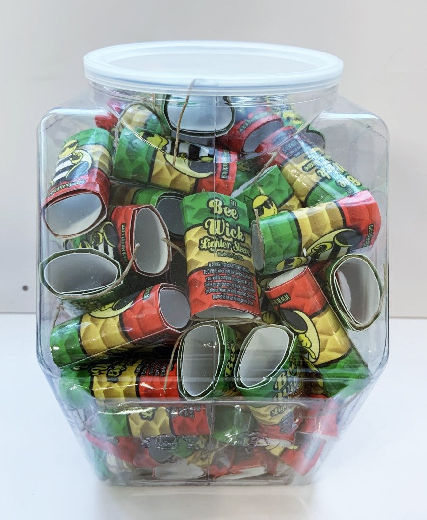 8ft Bee Wick Hemp Wick Dispenser/Lighter Sleeve Jar of 100 CT