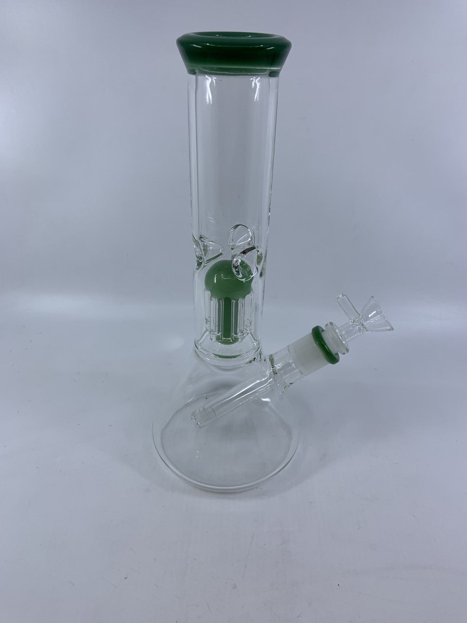 Clear Beaker w/color Perc Water Pipe