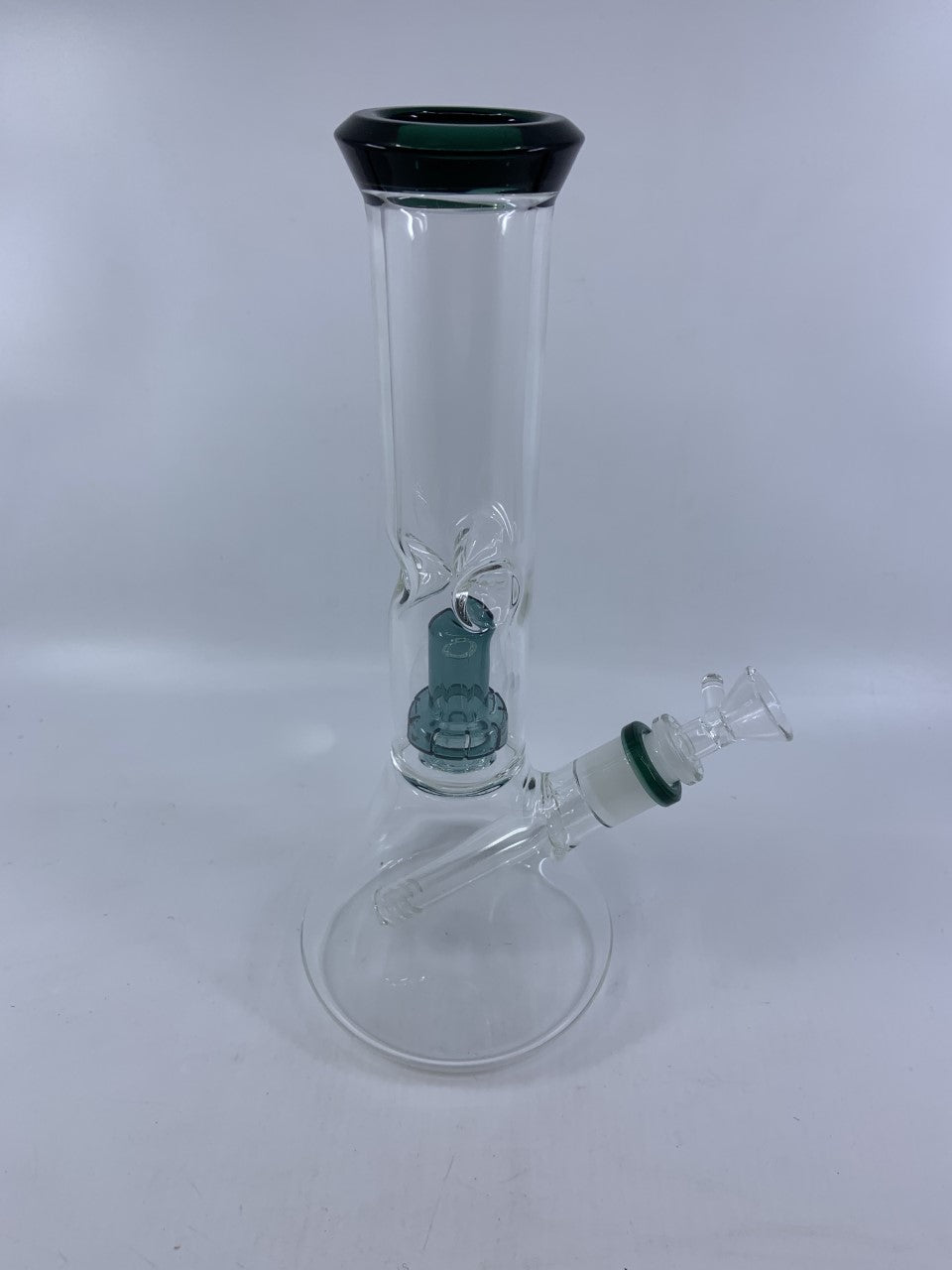 Clear Beaker w/color Perc Water Pipe