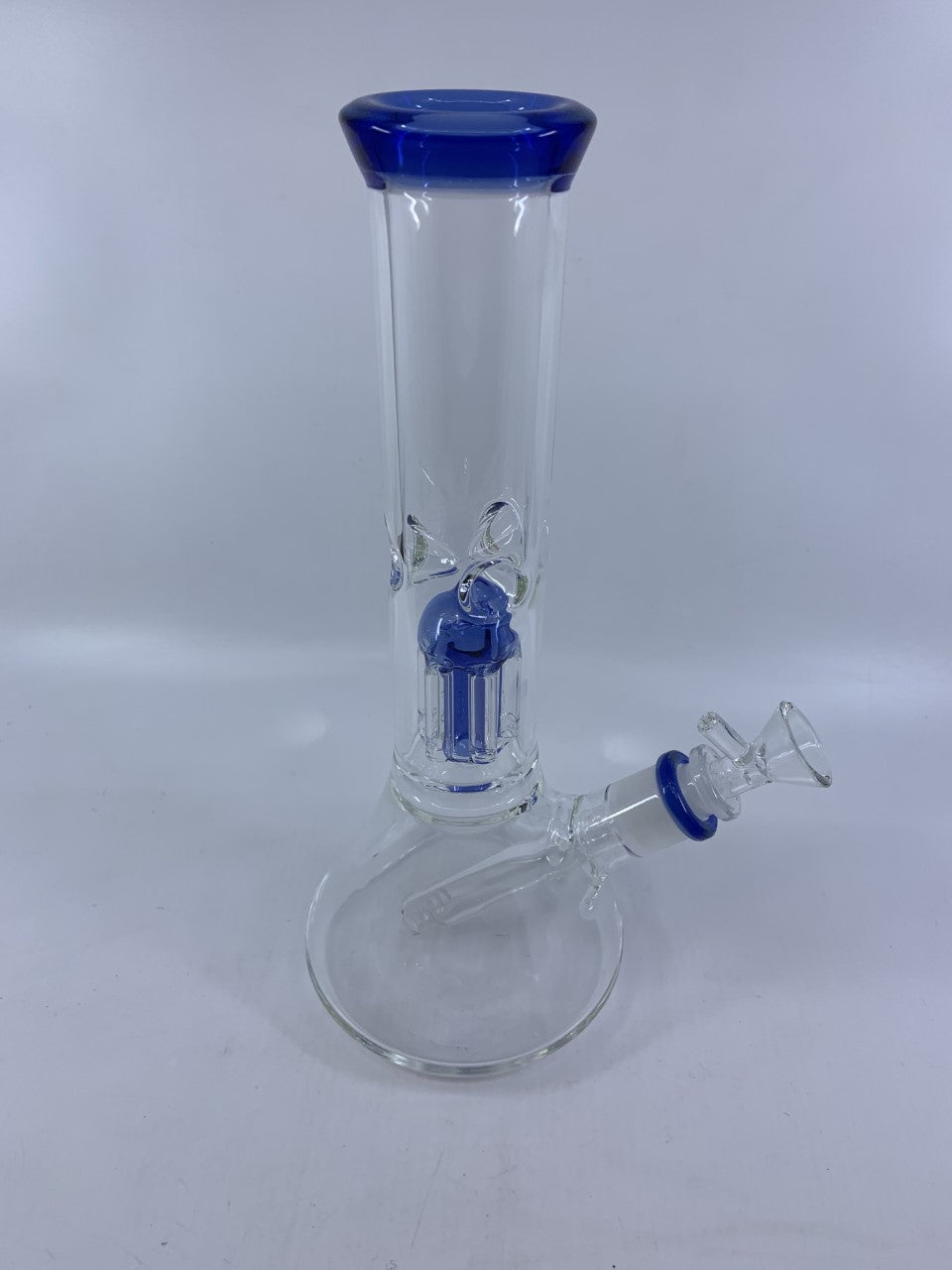 Clear Beaker w/color Perc Water Pipe