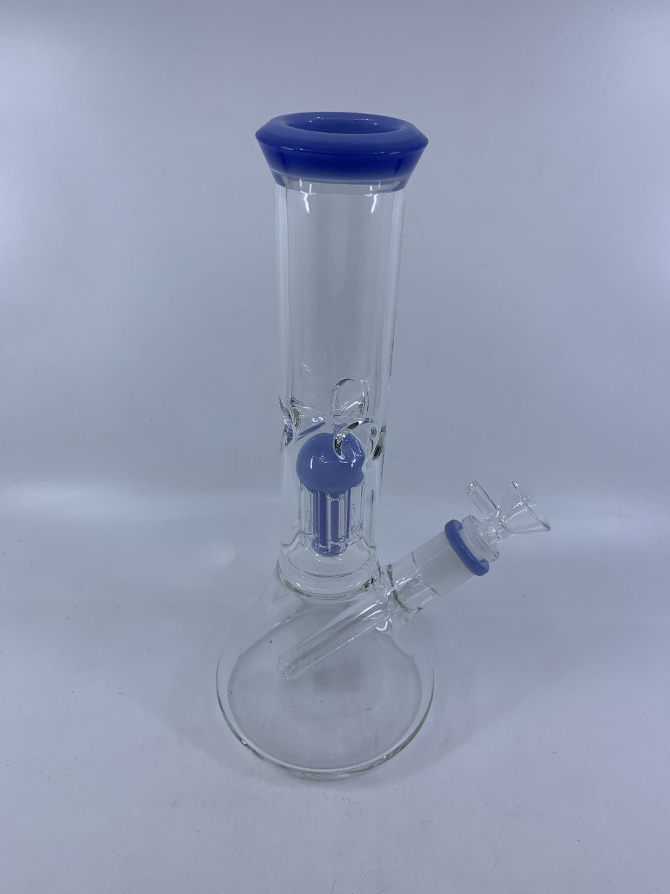 Clear Beaker w/color Perc Water Pipe