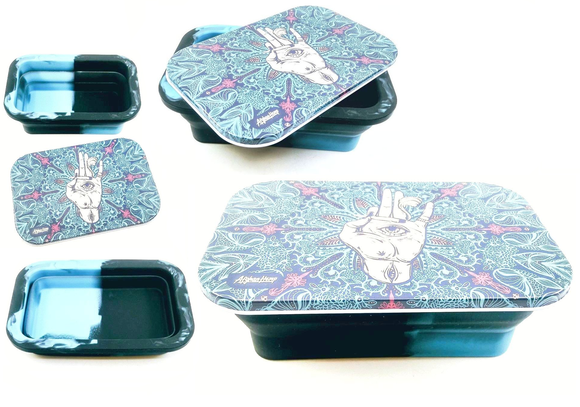 Afghan Hemp Spring Silicone Tray - Turquoise Hand