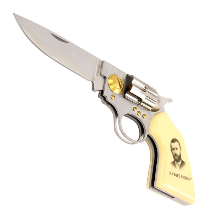 High Quality Defender Ulysses S Grant 7.5" Gun Folding Knife