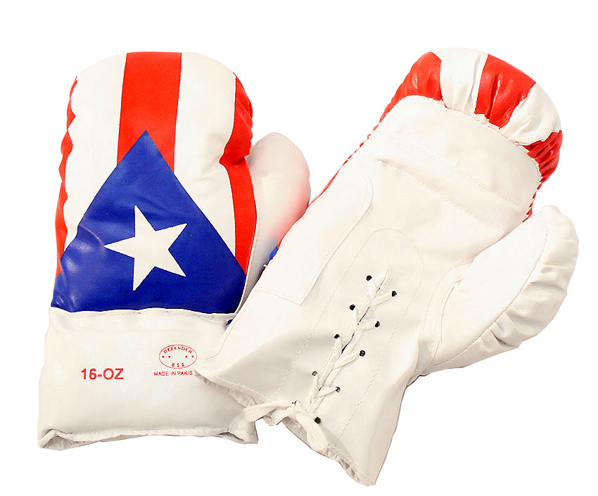 16oz  Puerto Rico Flag Boxing Gloves