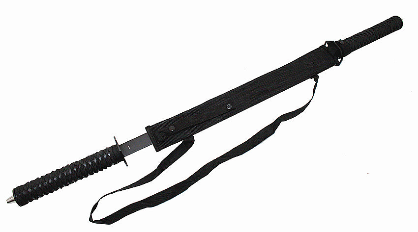 24" 2pc Sharp Ninja Black Sword with Sheath