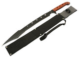 26" Machete Rosewood Handle Sharp Blade Ninja Sword