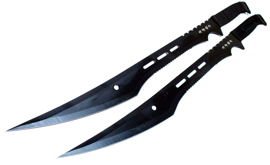 27" Black Ninja 2 Piece Set Sword Striker