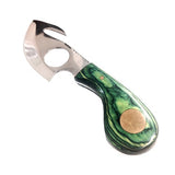 7" Skinner Knife Green Color Handle With Sheath