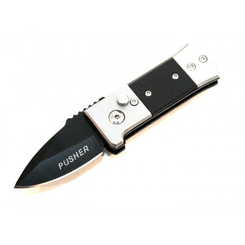 5" Mini Push Button Spring Assisted Knife with Belt Clip